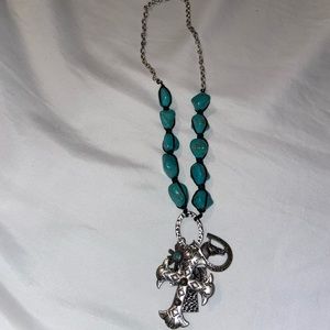Cross turquoise necklace
